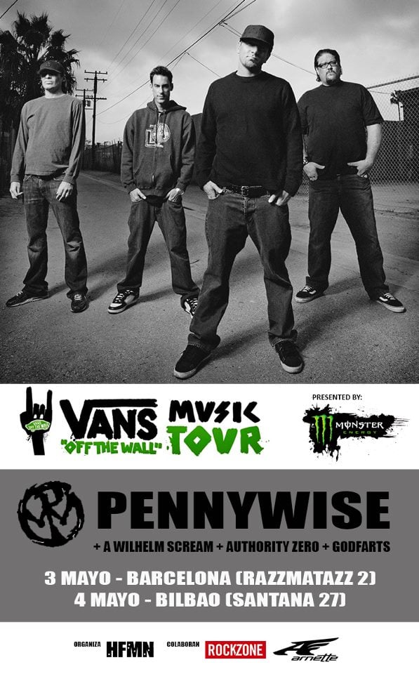 VANS MUSIC TOUR 2013: PENNYWISE + A WILHELM SCREAM + AUTHORITY ZERO + GODFARTS