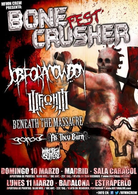 FECHAS ESPAÑOLAS DEL BONECRUSHER FEST 2013