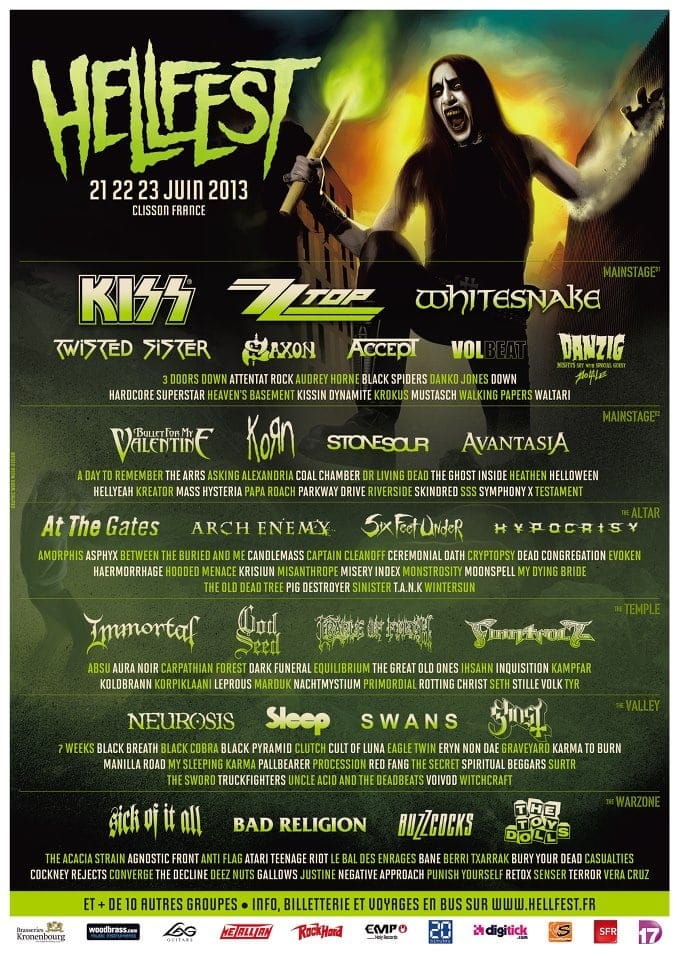 HELLFEST 2013: NUEVA TANDA DE GRANDES CONFIRMACIONES