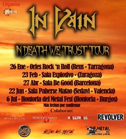 GIRA DE IN VAIN: “IN DEATH WE TRUST TOUR”