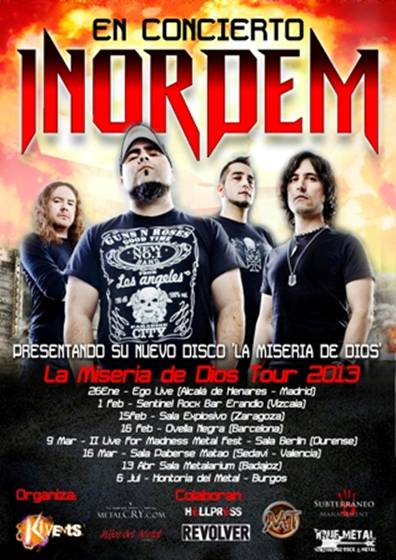 INORDEM: “LA MISERIA DE DIOS TOUR 2013”