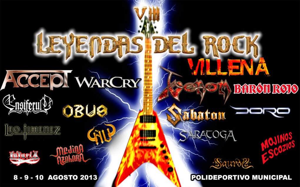 8 BANDAS NACIONALES SE SUMAN AL LEYENDAS DEL ROCK 2013