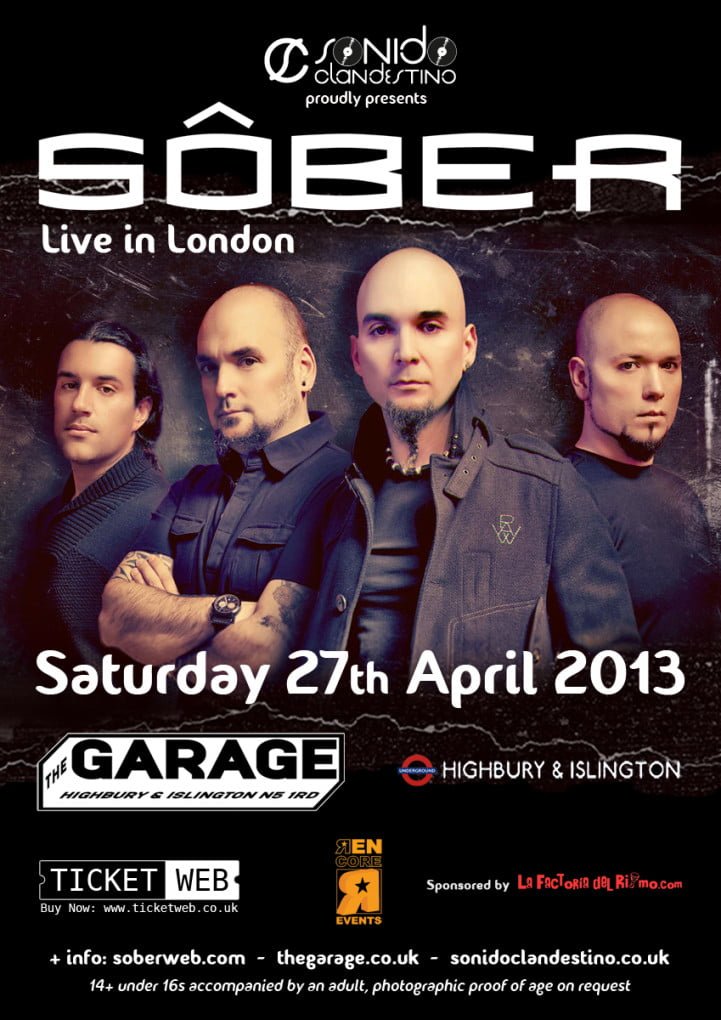 SOBER ANUNCIAN CONCIERTO EN LONDRES