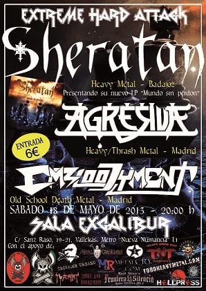 EXTREME HARD ATTACK: SHERATAN + AGRESIVA + EMBLOODYMENT EN MADRID