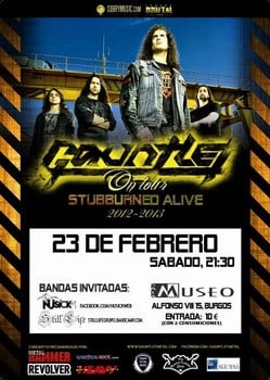 ESTE SÁBADO, EL STUBBURNED ALIVE TOUR DE GAUNTLET EN BURGOS