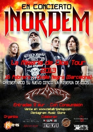 INORDEM: “LA MISERA DE DIOS TOUR 2013” PASA ESTE FIN DE SEMANA POR ZARAGOZA Y BARCELONA