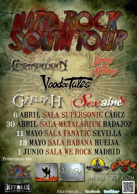 EL HARD ROCK SOUTH TOUR COMIENZA EN ABRIL