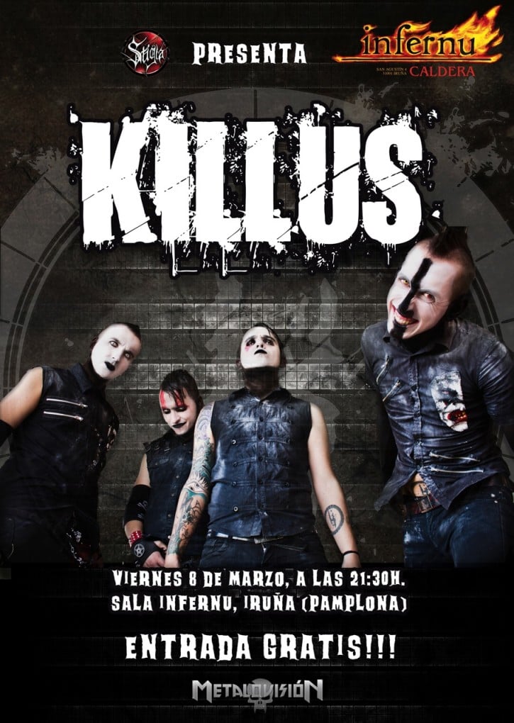 KILLUS ESTE FIN DE SEMANA EN PAMPLONA Y VIZCAYA