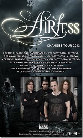 AIRLESS: MÁS FECHAS DE SU  “CHANGES TOUR 2013”