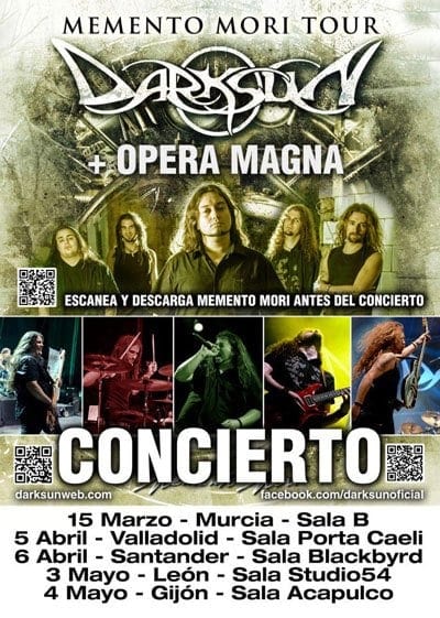 LA GIRA DE DARKSUN Y OPERA MAGNA CONTINÚA ESTE FIN DE SEMANA 