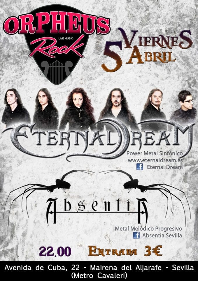 ETERNAL DREAM + ABSENTIA, ESTE VIERNES EN SEVILLA