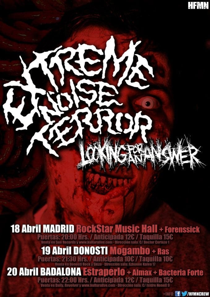 COMIENZA LA GIRA DE EXTREME NOISE TERROR Y LOOKING FOR AN ANSWER