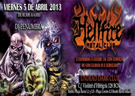 DISCOTECA METAL HOY VIERNES EN BARCELONA