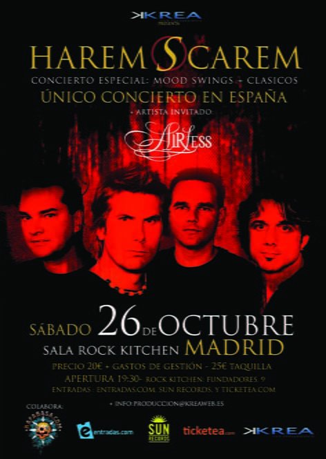 Harem Scarem en concierto único en Madrid este fin de semana.