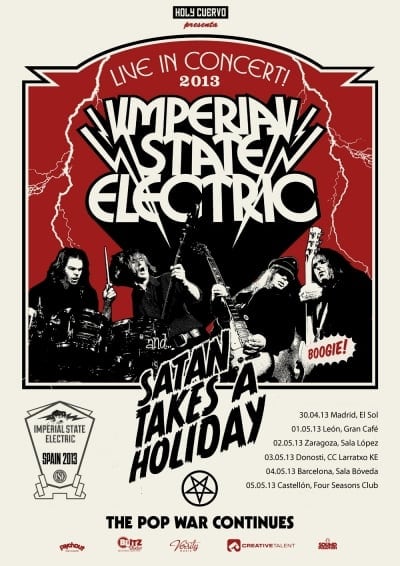 GIRA DE IMPERIAL STATE ELECTRIC ESTA SEMANA