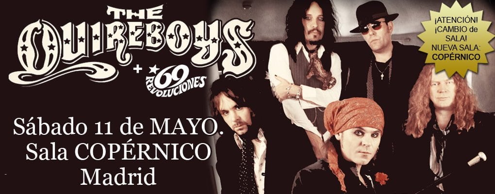 CAMBIO DE SALA PARA THE QUIREBOYS EN MADRID