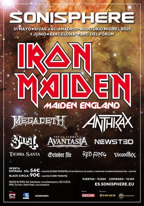 SONISPHERE 2013 EN MADRID Y BARCELONA - SORTEAMOS PASES VIP PARA CADA CIUDAD - ANUNCIAMOS GANADORES