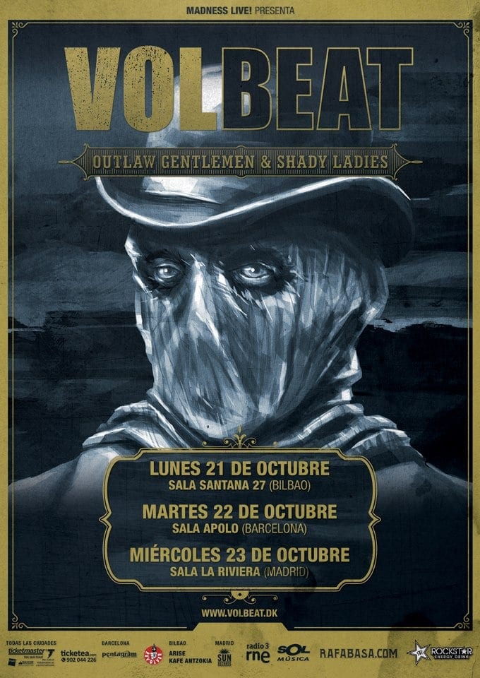 VOLBEAT ANUNCIAN GIRA ESPAÑOLA