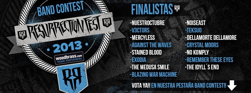 ANUNCIADAS LAS BANDAS FINALISTAS DEL BAND CONTEST DEL RESURRECTION FEST