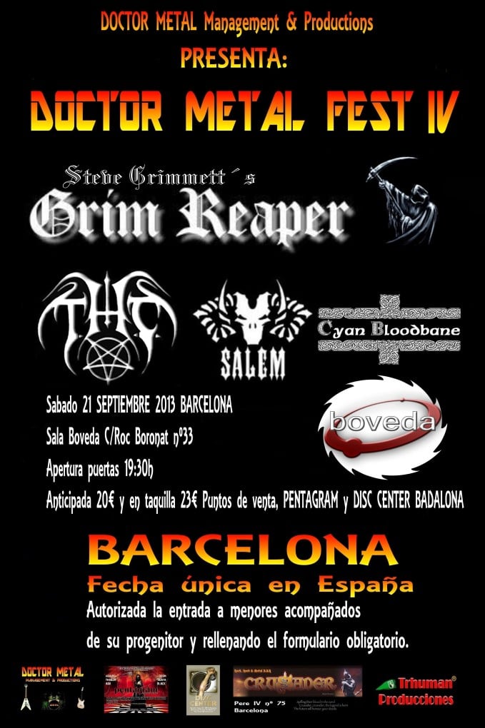 GRIM REAPER ACTUARAN EN EL DOCTOR METAL FEST IV