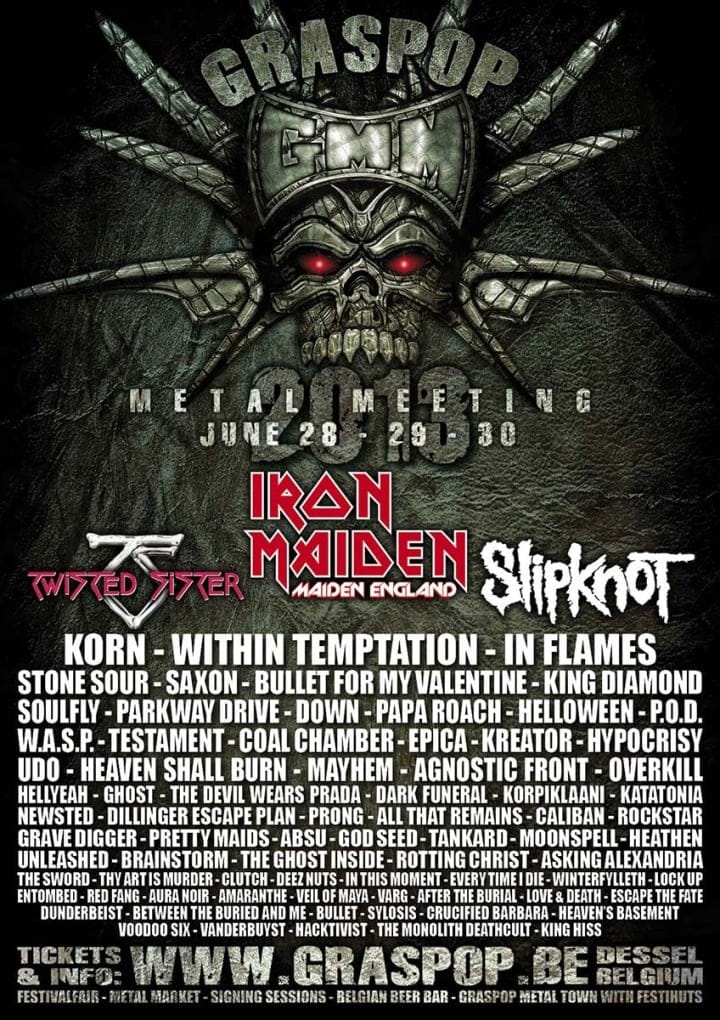 CARTEL COMPLETO PARA EL GRASPOP METAL MEETING 2013