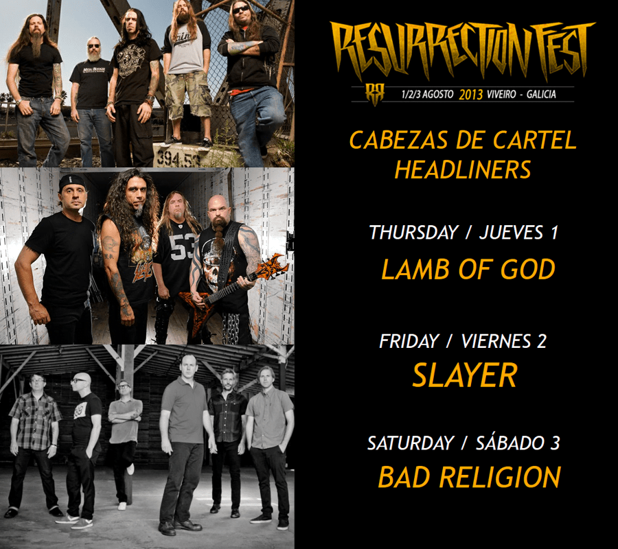 ANUNCIADA LA DISTRIBUCIÓN POR DÍAS DE LOS CABEZAS DE CARTEL DEL RESURRECTION FEST