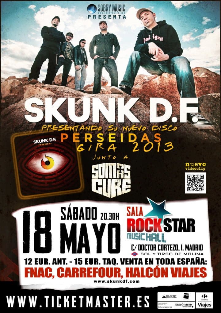 DETALLES PARA EL CONCIERTO DE SKUNK D.F. EN MADRID