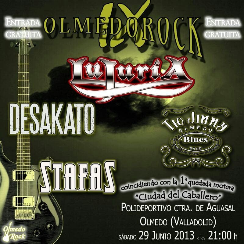 ESTE SABADO, OLMEDO ROCK EN VALLADOLID. ¡ENTRADA GRATUITA!