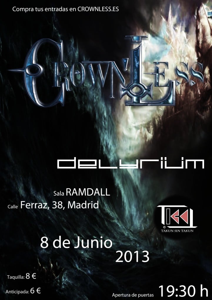 LA BANDA CROWNLESS ESTARÁ EN DIRECTO EL PRÓXIMO 8 DE JUNIO PRESENTANDO SU ÚLTIMO TRABAJO