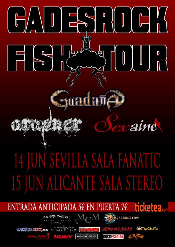 ESTE FIN DE SEMANA LLEGA A SEVILA Y ALICANTE EL GADES ROCK FISH TOUR