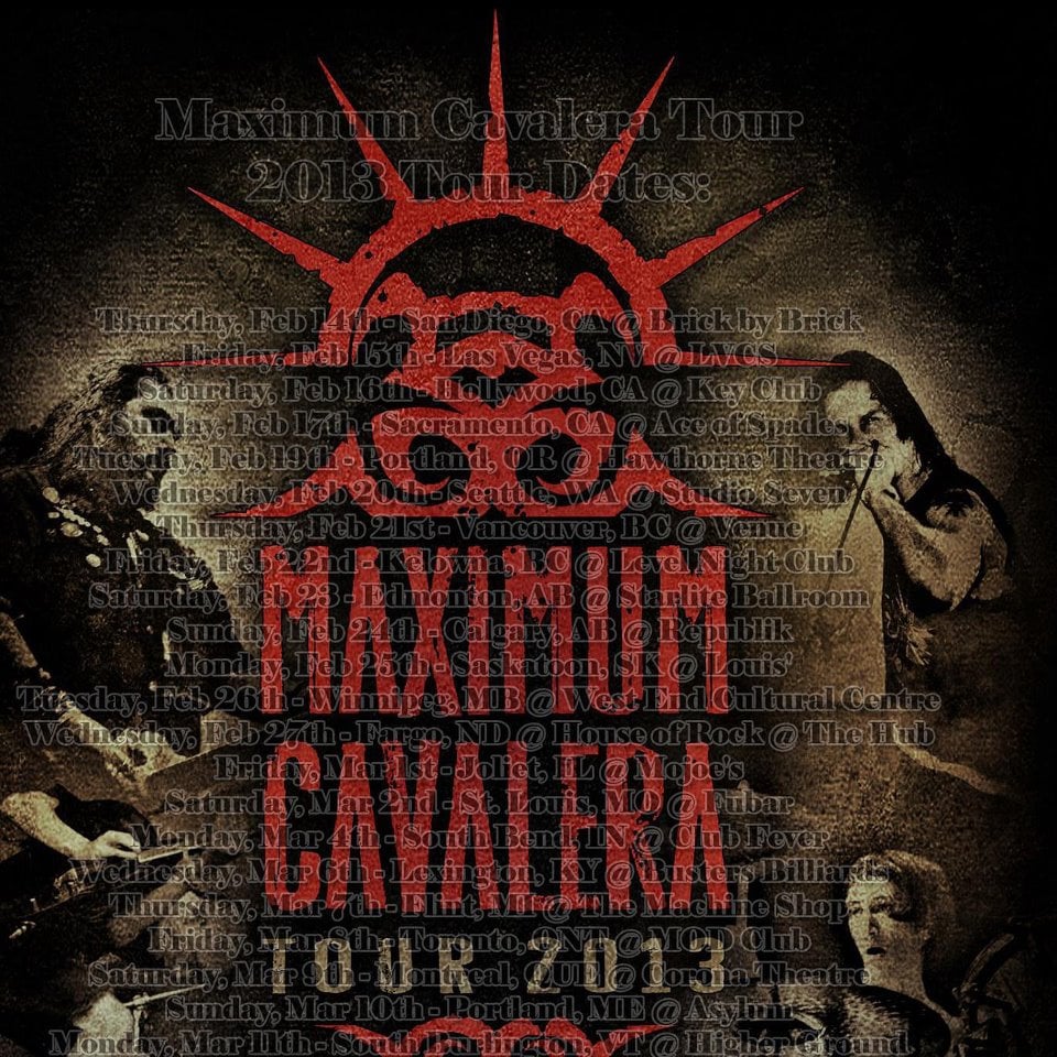 SOULFLY AÑADEN UNA QUINTA FECHA A SU MAXIMUM CAVALERA TOUR