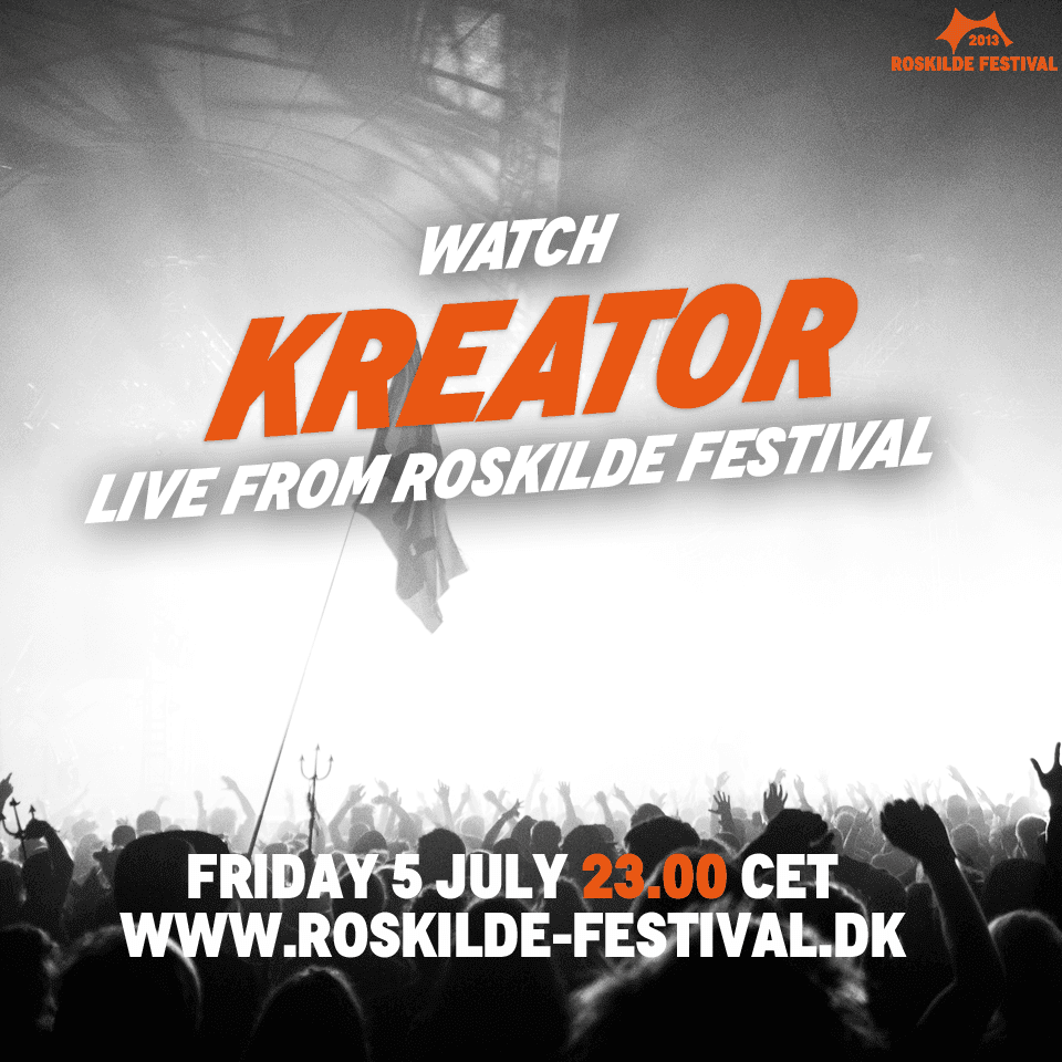 KREATOR EN DIRECTO ESTE VIERNES EN STREAMING DESDE EL ROSKILDE FESTIVAL