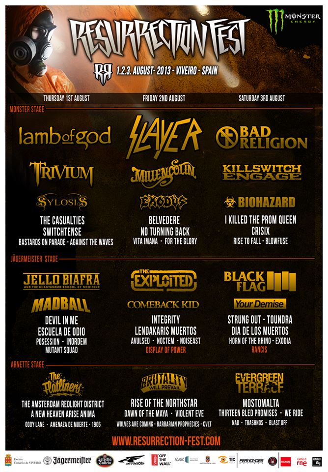 RESURRECTION FEST: DOS NUEVAS INCORPORACIONES. CANCELACIÓN DE D.R.I.