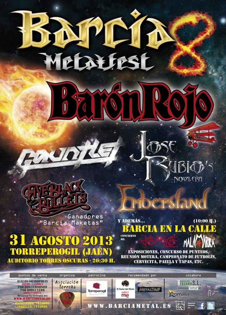 ESTE SÁBADO, BARCIA METALFEST 8 EN JAEN