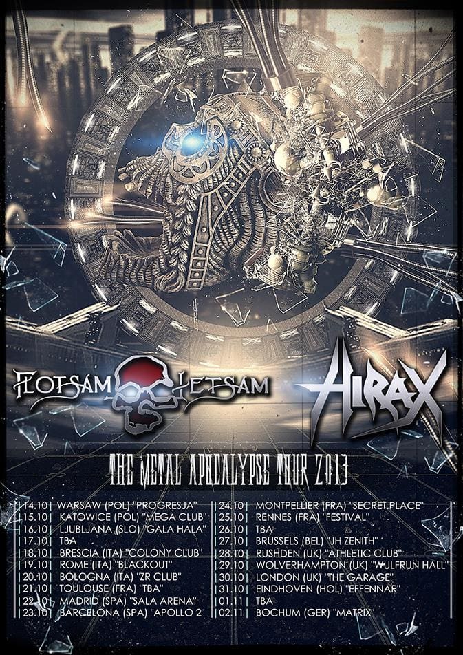 FLOTSAM & JETSAM Y HIRAX CANCELAN SU GIRA EUROPEA INCLUYENDO SUS FECHAS EN ESPAÑA