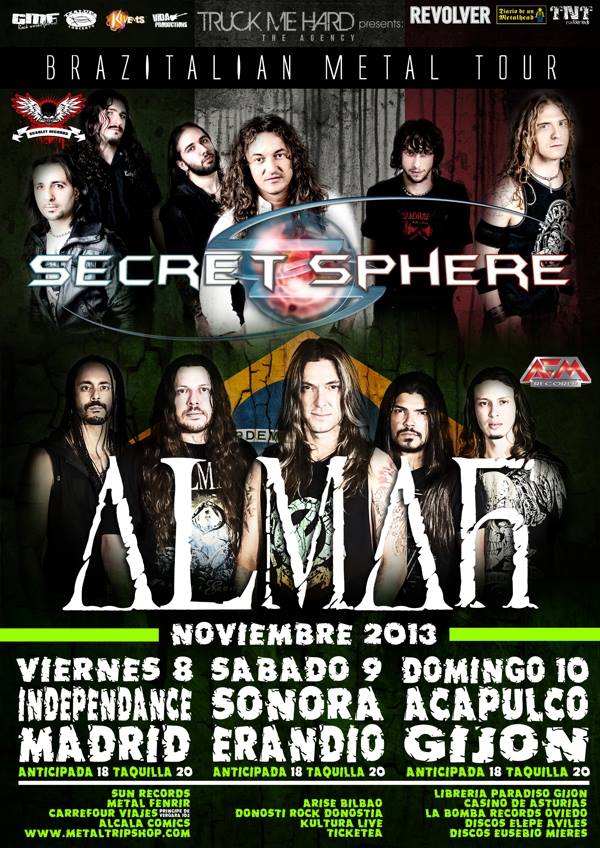 ALMAH Y SECRET SPHERE DE GIRA POR NUESTRO PAÍS