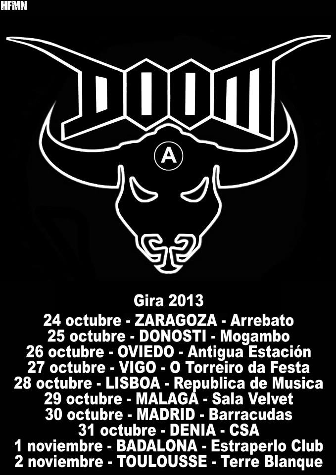 FECHAS DEFINITIVAS DE LA GIRA DE DOOM