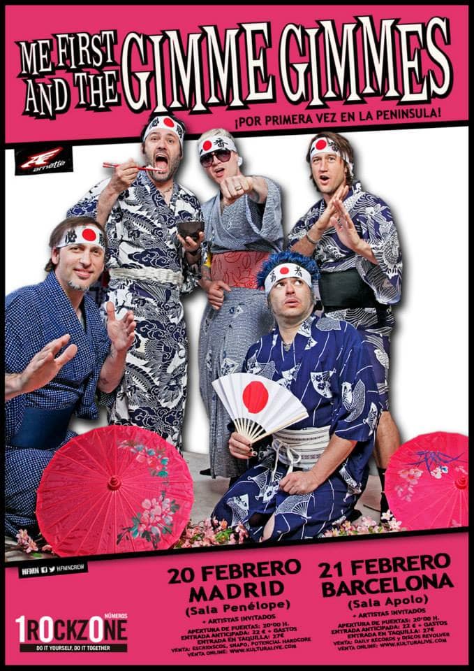 ME FIRST AND THE GIMME GIMMES POR PRIMERA VEZ EN LA PENINSULA