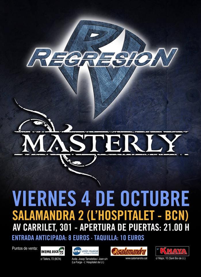 CAMBIO DE SALA PARA EL CONCIERTO DE REGRESION + MASTERLY DE ESTE VIERNES