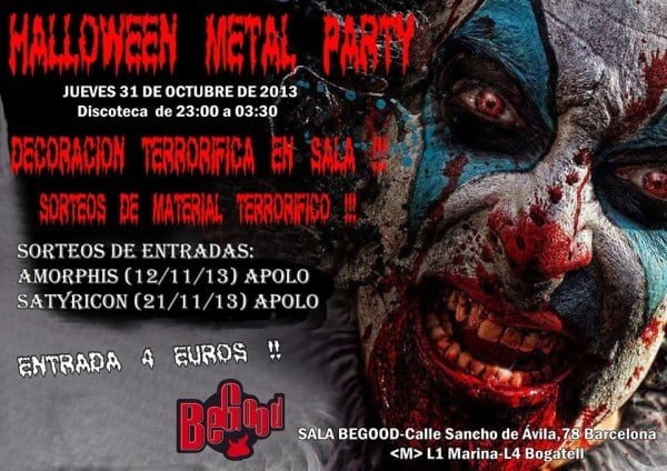 Halloween Metal Party en Barcelona