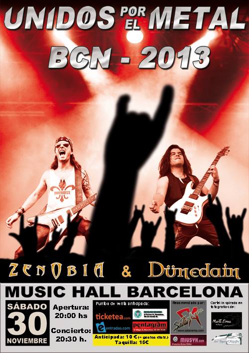 ZENOBIA y DÜNEDAIN vuelven a unirse por el metal en Barcelona