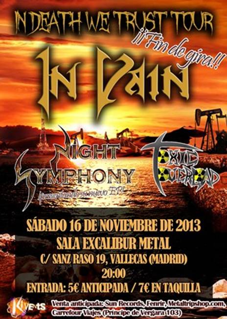 Concierto fin de Gira "In Death We Trust Tour" de In Vain