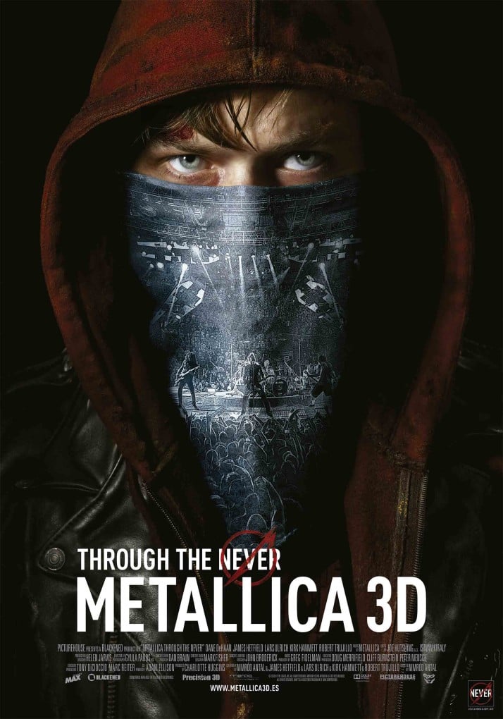 LISTADO DE CINES DONDE SE PROYECTARÁ “METALLICA 3D, THROUGHT THE NEVER”