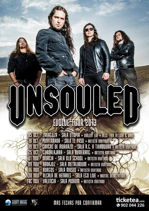 UNSOULED: EL "EVOLVE TOUR" 2013 POR ESPAÑA COMIENZA ESTE FIN DE SEMANA