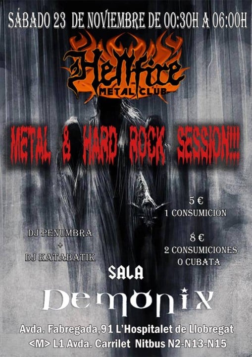 Este sábado discoteca Hellfire en Barcelona