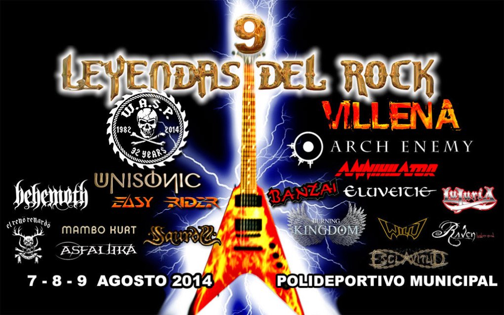 5 nuevos grupos nacionales se suman al cartel de Leyendas del Rock 2014