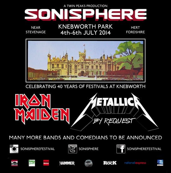 Iron Maiden y Metallica aseguran "shows muy especiales" en los Sonisphere de 2014