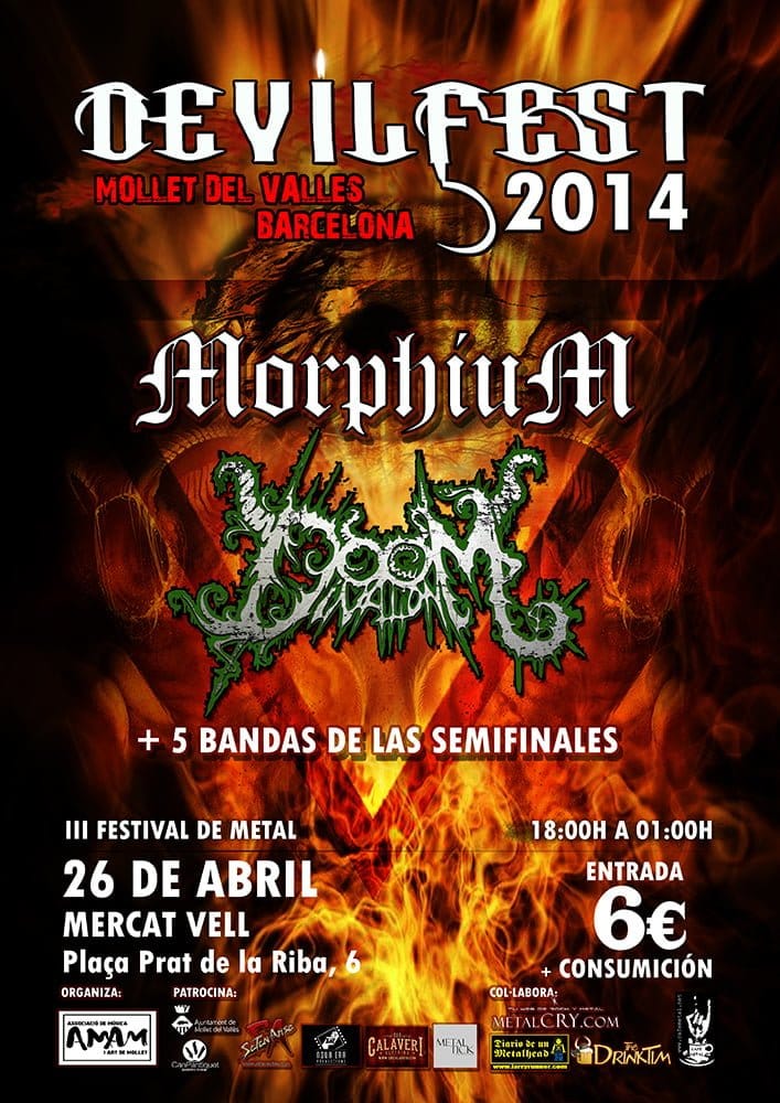 Morphium y Doomination encabezan el cartel del Devilfest 2014