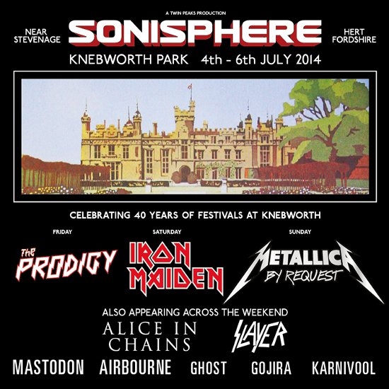 La edición británica del Sonisphere incorpora más bandas a su cartel