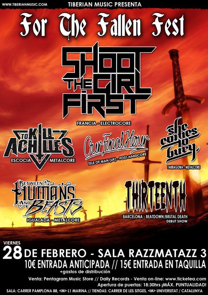 For The Fallen Fest: El 28 de febrero en la sala Razzmatazz 3